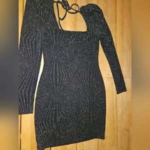 Trixxi Beautiful Black Glitter Dress